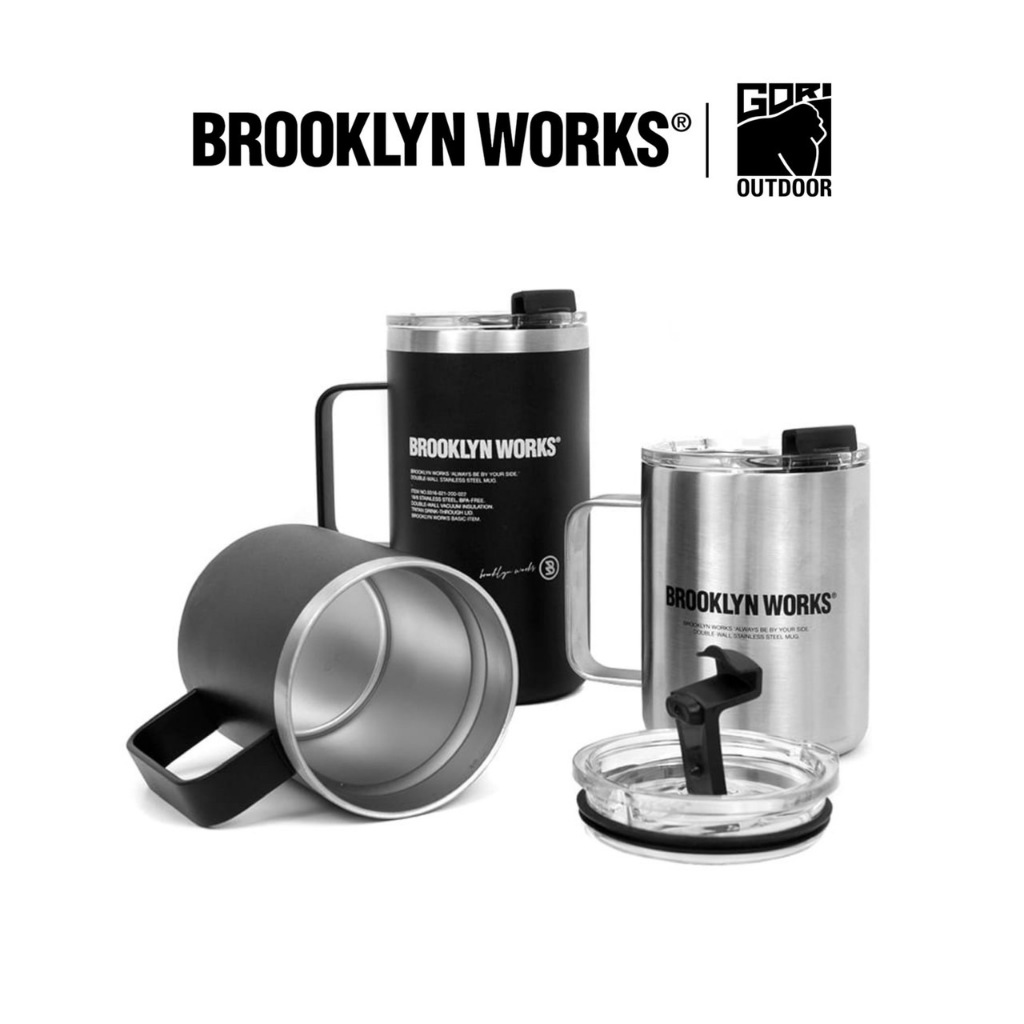 [25.7 โค้ด GORIPAY รับ Coin 7%] Brooklyn Works Double Wall Mug แก้วเก็บอุณหภูมิ