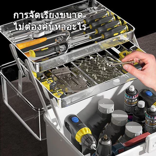 LESS กล่องเก็บอุปกรณ์ กล่องเครื่องมือ ชุดเครื่องมือกันน้ำคุณภาพสูง มี 6 ข้อกำหนดให้เลือก พร้อมถาดเก็บของด้านใน