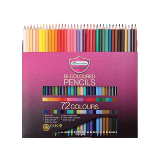 สีไม้ BI-Colored 2หัว สีไม้ BI-Colored 2หัว ดินสอสีนุ่มลื่น Premium 48สี 60สี 72สี จาก Master art / แพ็คจาก Master art /
