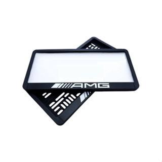 มาใหม่ พร้อมส่ง กรอบป้ายทะเบียนรถยนต์ตัวนูน AMG สกรีนสีขาว ก…