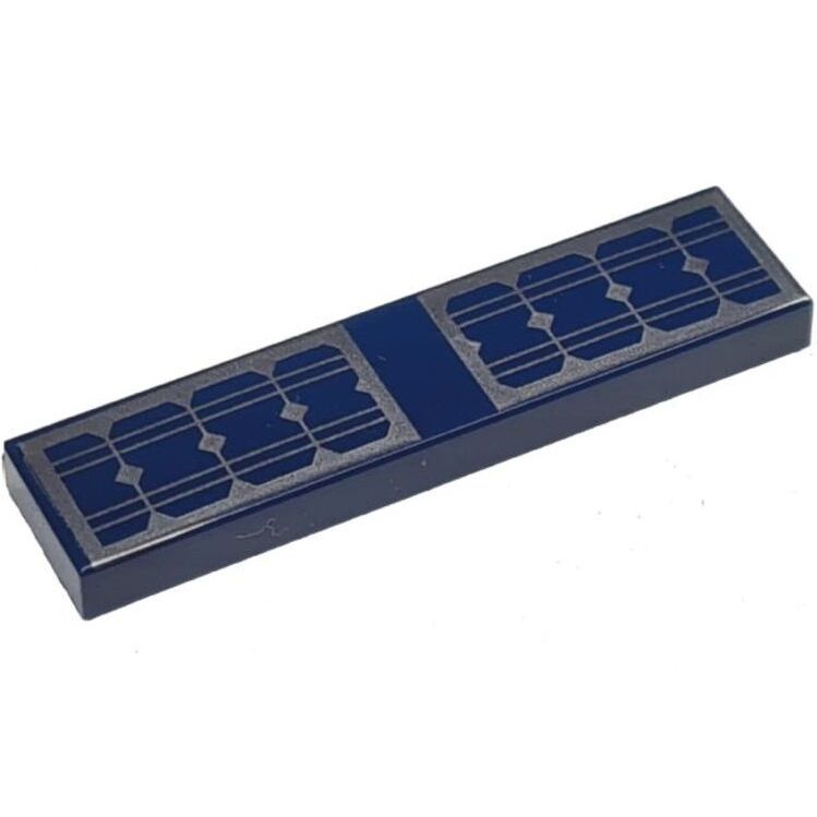 BRICK PARTS No: 2431pb0499 (ชิ้นส่วนเลโก้แท้) Tile 1 x 4 with Solar Panels Pattern