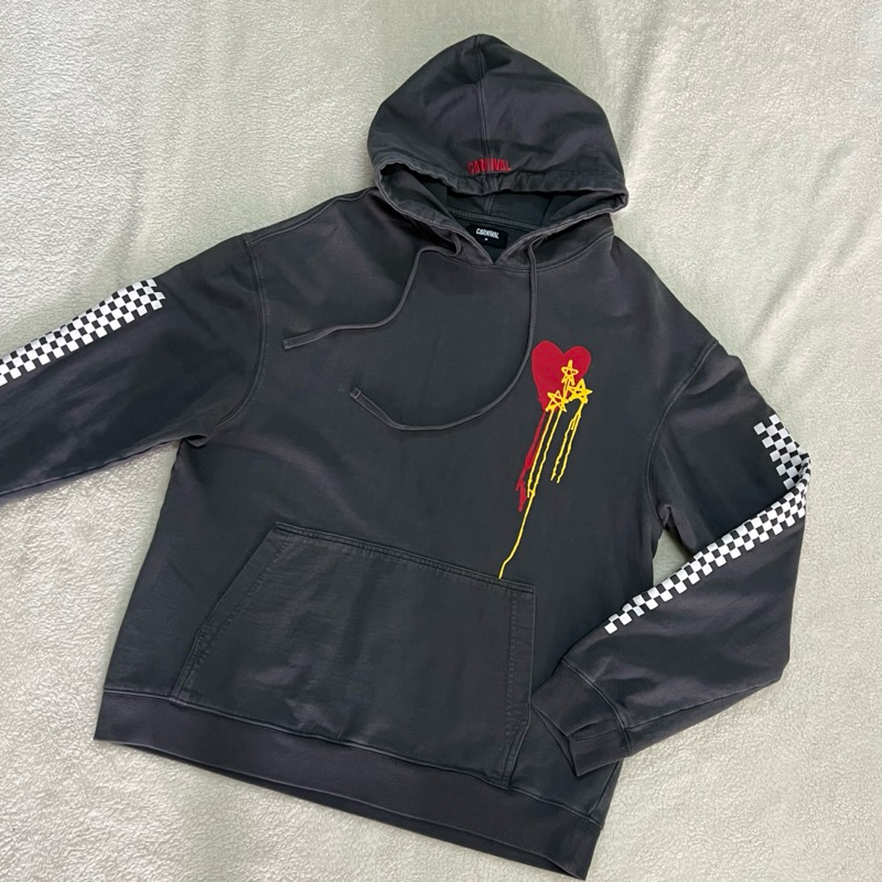 ส่งต่อ CARNIVAL - CHECKERBORARD HOODIE LS (สีเทา) มือสอง