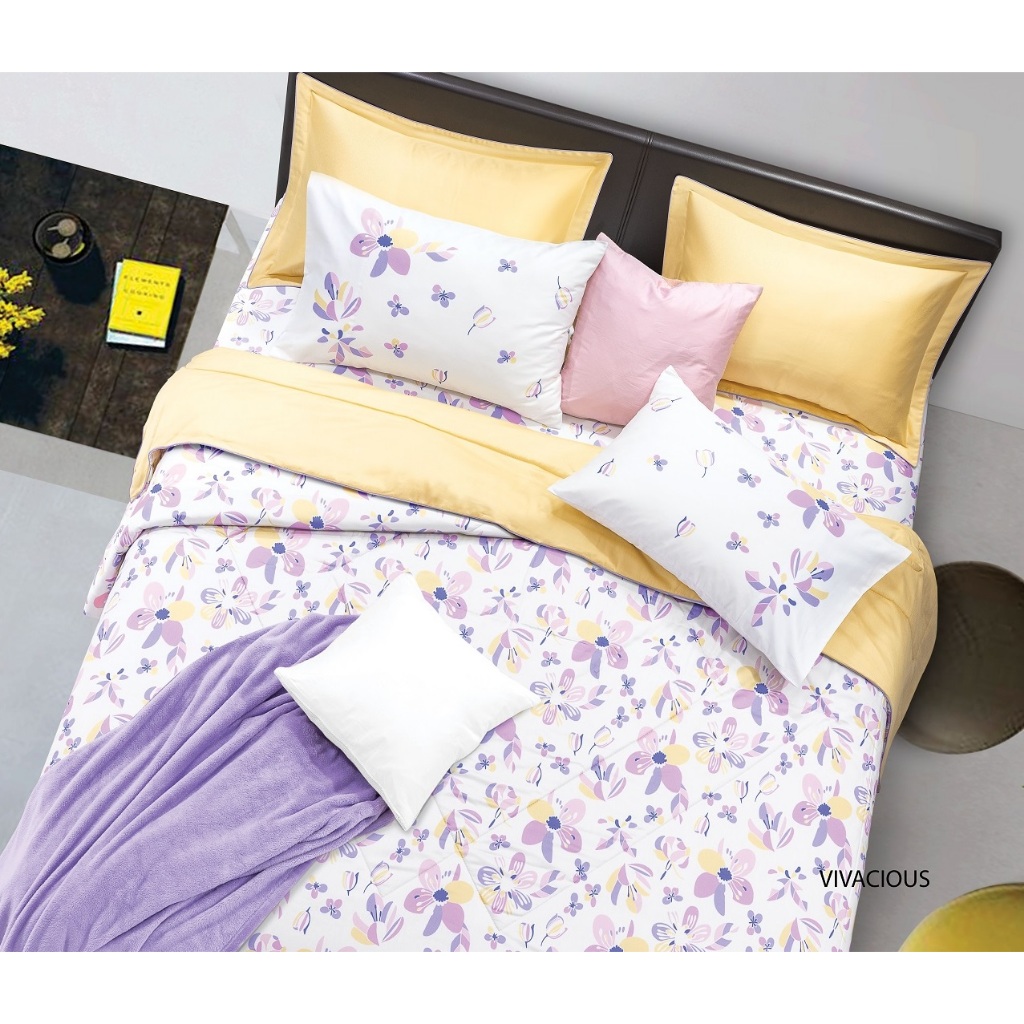 SANTAS ชุดเครื่องนอน ดีไซน์  VIVACIOUS  set 10 ชิ้น ทอ 300 เส้นด้าย COTTON USA