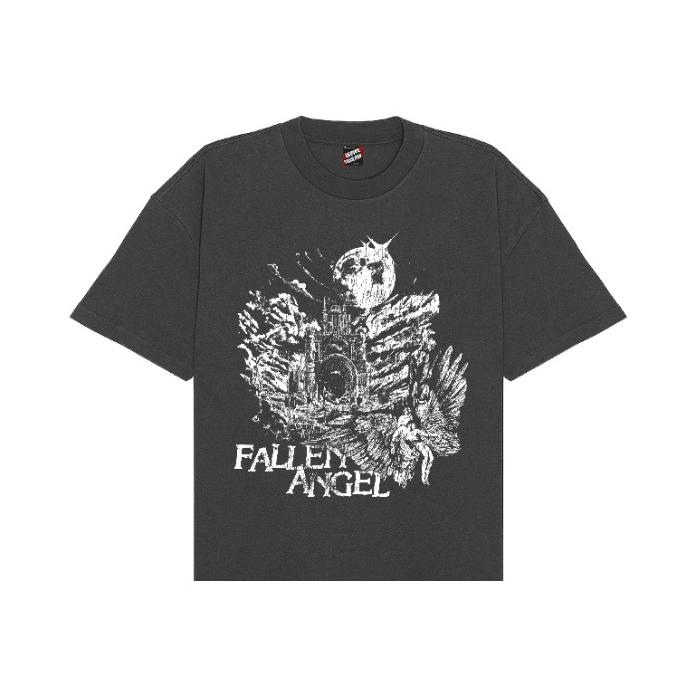 HEAVENTOWNBOY DEITY25 FALLEN ANGELS BOXY T-SHIRT FADED