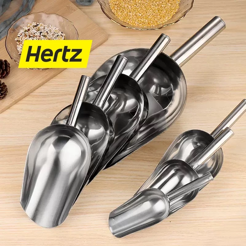 Hertz Cafe ที่ตักน้ำแข็ง สแตนเลส 3ขนาด 8 นิ้ว/9 นิ้ว/10 นิ้ว ตักน้ำแข็งแข็งตลอด