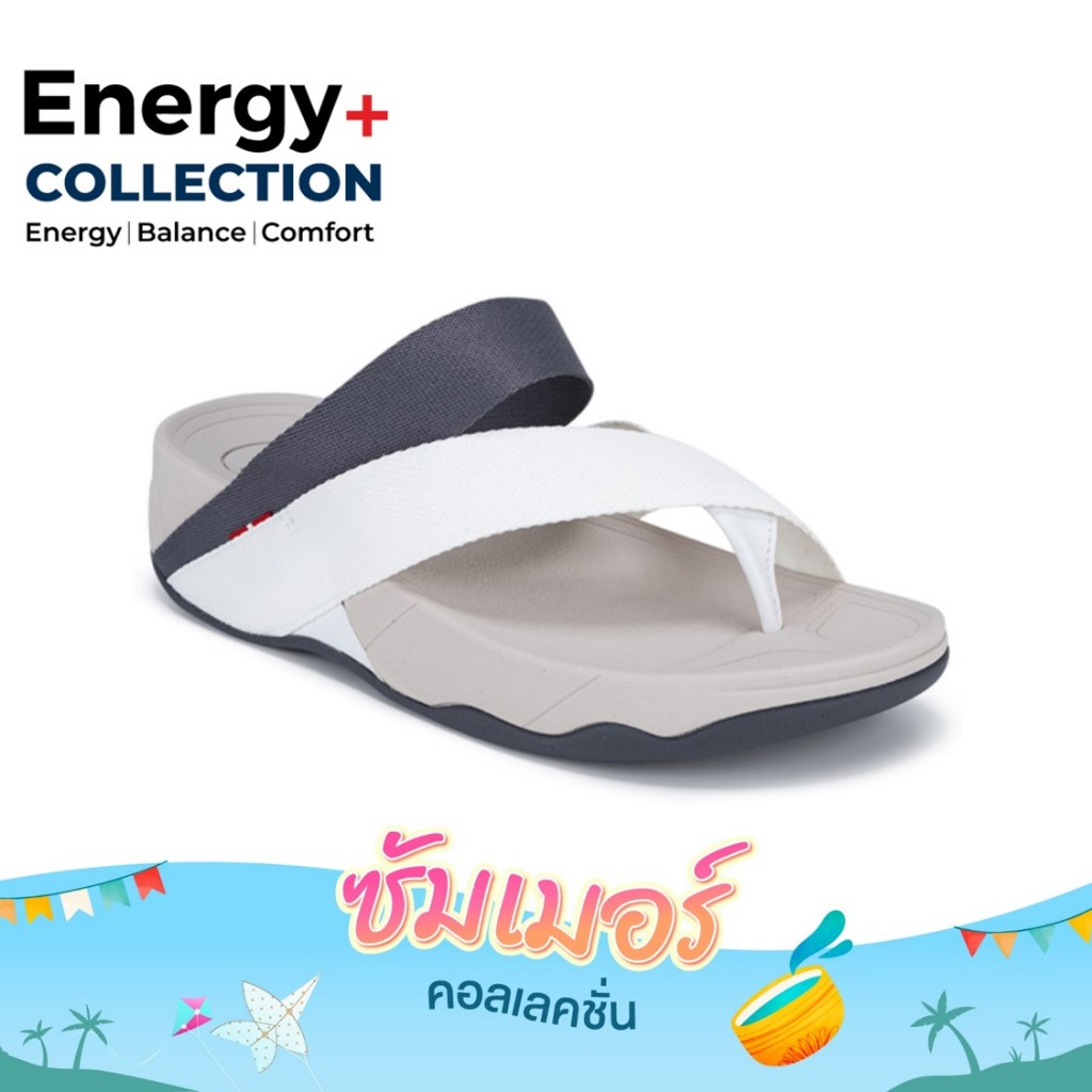 [New Arrival] Bata บาจา Energy+ รองเท้าแตะหูหนีบ แฟชั่น สายผ้า Nylon ยอดฮิต สำหรับผู้หญิง สีขาว รหัส