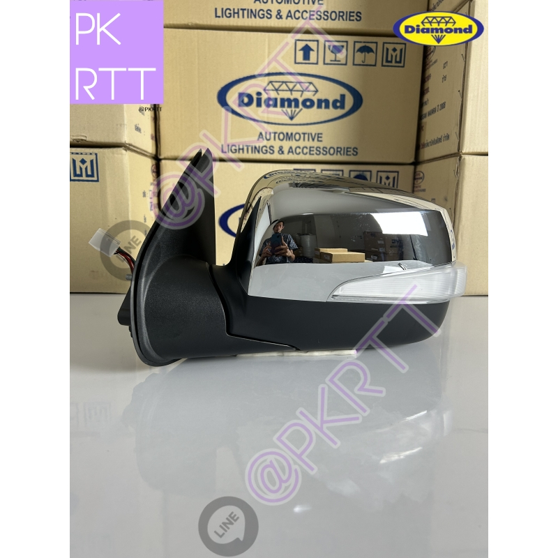 กระจกไฟฟ้า ISUZU DMAX ปี 2008-2011 ปรับไฟฟ้า 7 สาย โครเมี่ยม กระจกข้าง  อีซูซุ ดีแมกซ์  D-max ดีแมก 