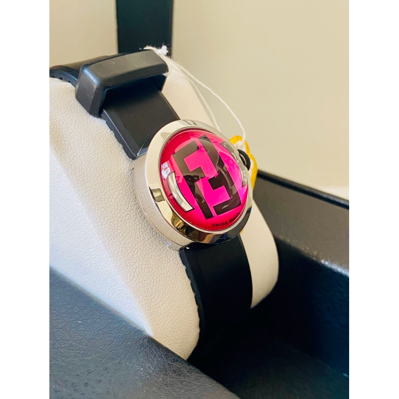 Fendi Boosra 8010L Dome Windshield Watch Pink ของแท้
