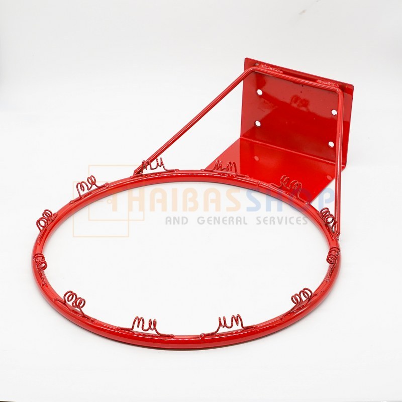 [เหล็กโปร่ง] ห่วงบาส แบบมีขอพร้อมตาข่าย เหล็ก 6หุน เส้นผ่านศูนย์กลาง 45cm มาตรฐานแข่งขัน