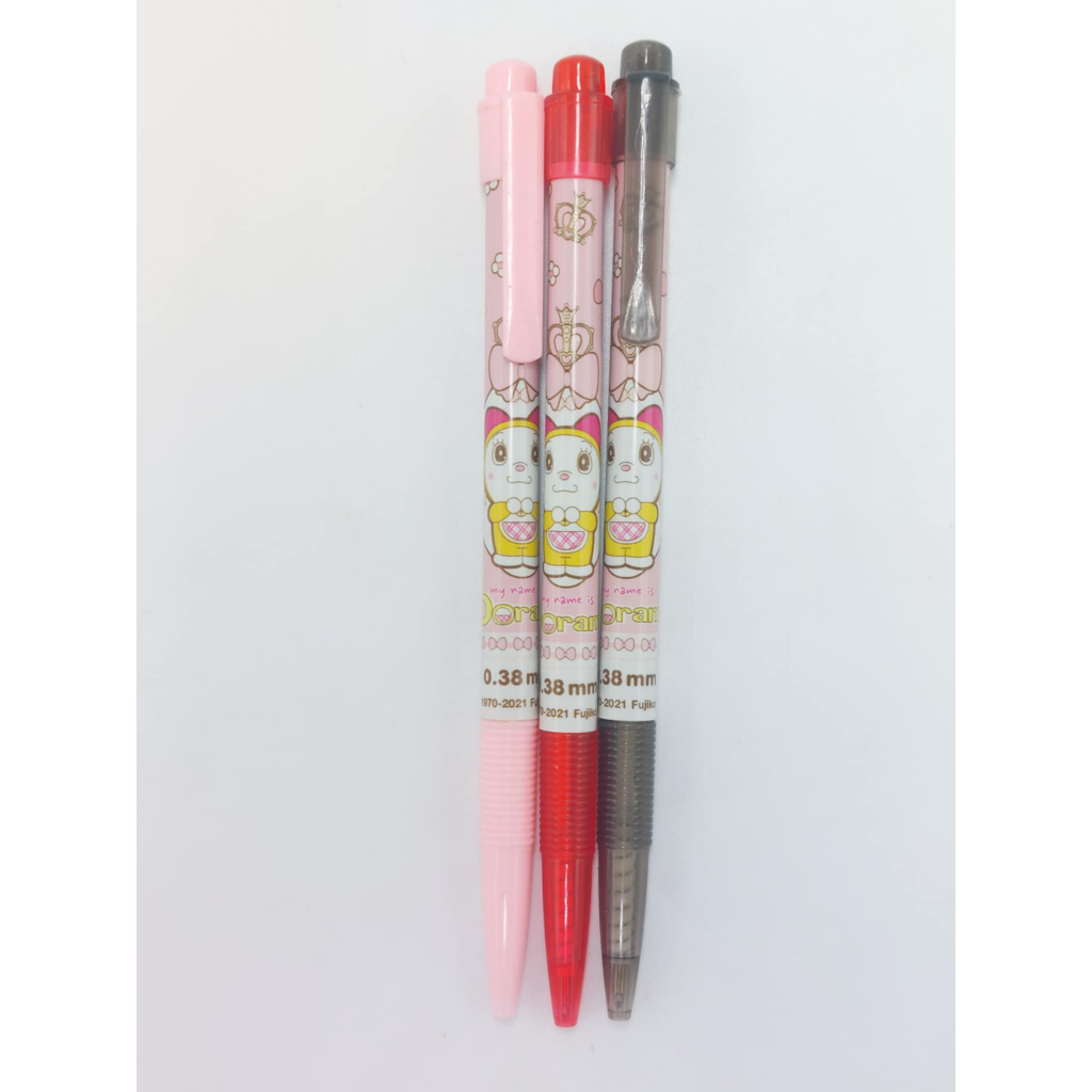 เชียนลื่น ลายน่ารัก โดเรมี่ ปากกา นํ้าเงิน แดง ดำ เส้น0.38mm ลิขสิทธิ 100%