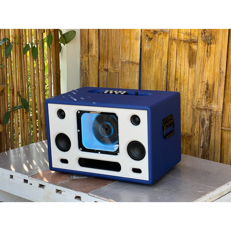 ลำโพงบลูทูธ แบนพาส 6.5 นิ้ว ว้อยคู่ 200 วัตต์ เลือกสีได้ เสียงดี แบตอึด เบสแน่น