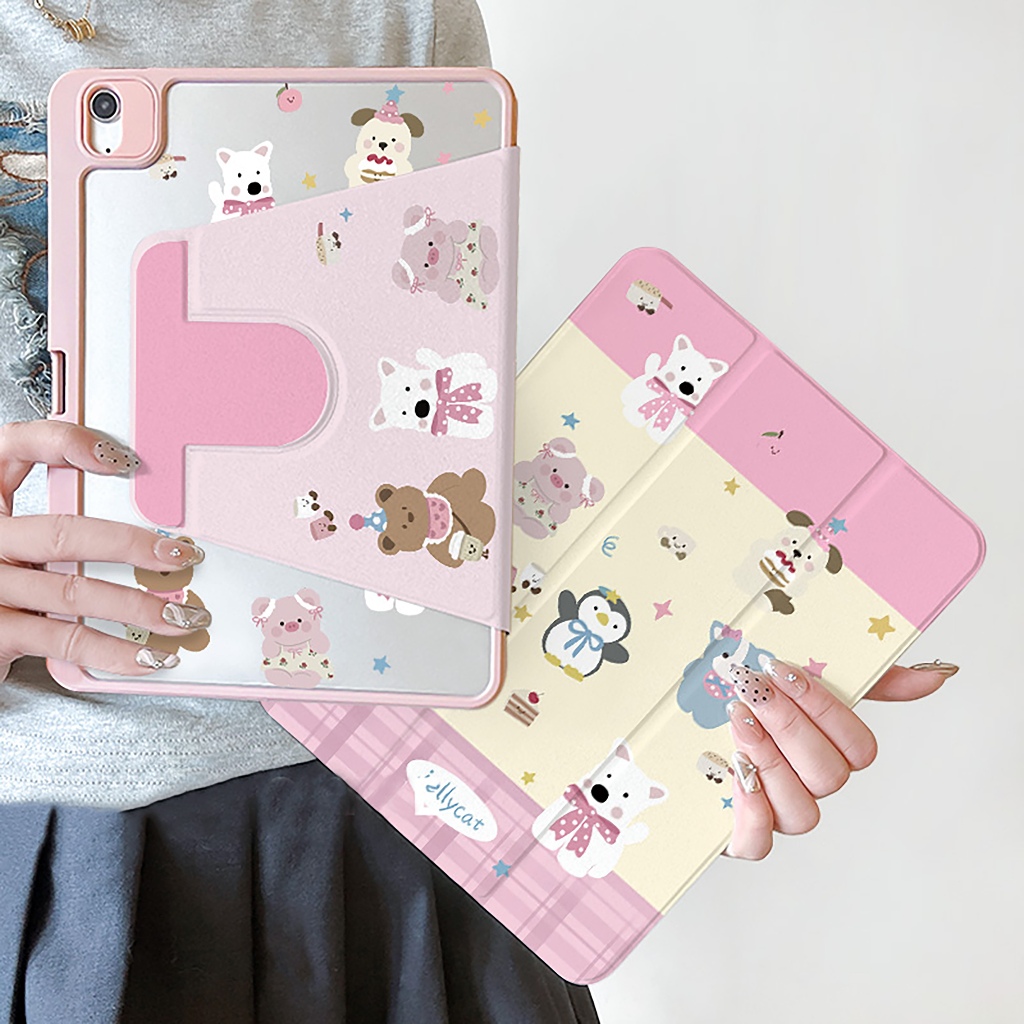 🔥พร้อมส่ง🔥เคสiPadหมุน 360° Air5 Air6 11/13 Air7 Gen11 ที่ใส่ปากกา ครอบครัวตุ๊กตา เคสไอแพดGen10 Pro13