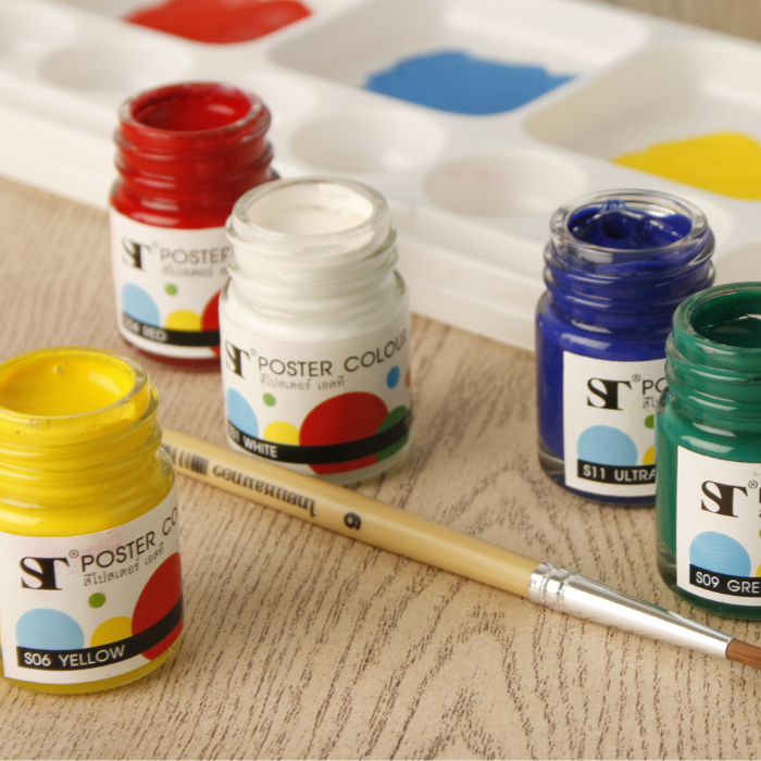 ST POSTER COLOUR สีโปสเตอร์ 60ml 120ml 240ml