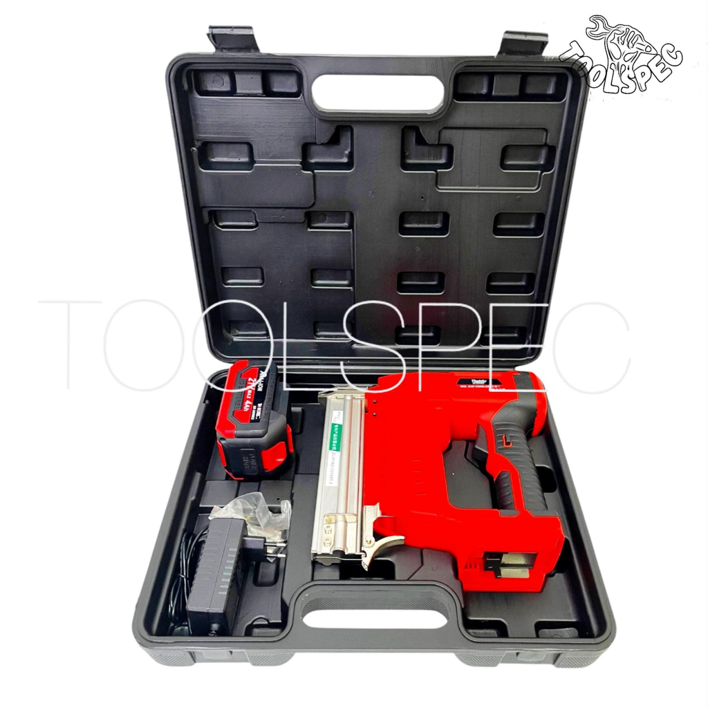 (SERIES XR)THAKITEC เครื่องยิงตะปูไร้สาย 2IN1 ขาเดี่ยวและขาคู่ได้ในเครื่องเดียว แบตเตอรี่ XR 21VMAX 1 ก้อน อัพเกรดมอเตอร