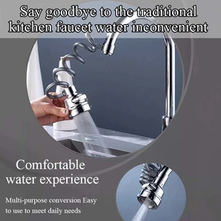 🏠 Universal Faucet Kitchen 3 Mode Gadgets Faucet 360° หมุนกรองขยายหลอดฝักบัวประหยัดน้ําแตะอุปกรณ์ครัว