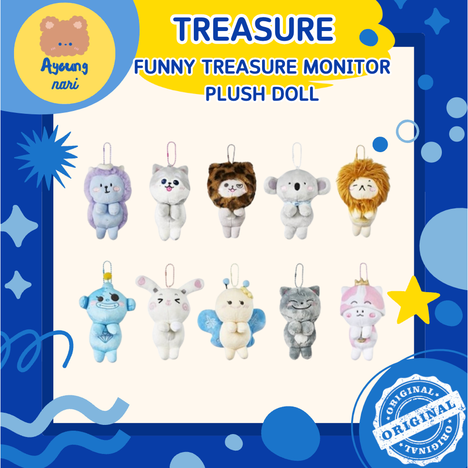 พร้อมส่ง FUNNY TREASURE MONITOR PLUSH DOLL พวงกุญแจ ตุ๊กตา เกาะคอมพ์ คอลใหม่ เทรชเชอร์