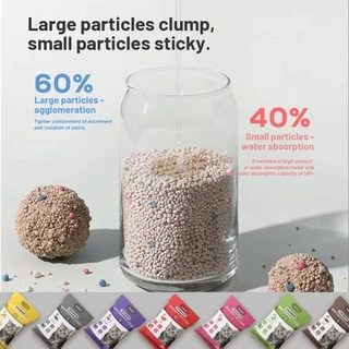 FOLOPETS ทรายแมว ทรายแมวยกกระสอบ 5 ลิตร 10 ถุง ทรายแมวเบนโทไนท์ ฝุ่นน้อย จับตัวเป็นก้อนไว