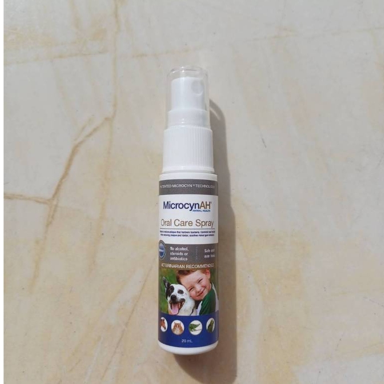 MicrocynAH Oral Care Spray 20 ml แบ่งขาย สเปรย์ทำความสะอาดช่องปาก ลดการสะสมของคราบหินปูน