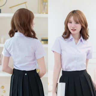 เสื้อนักศึกษาหญิงเข้ารูป เสื้อนักศึกษาถูกระเบียบ (ทรงมหิดล ทรงอาชีวะ ทรงจุฬา)