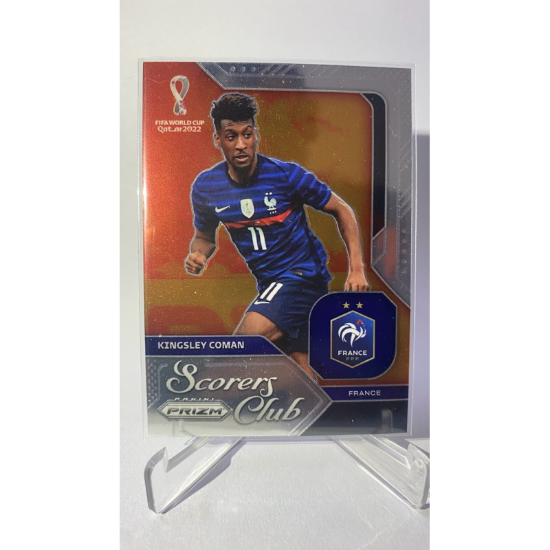 การ์ดสำหรับสะสม นักฟุตบอล Kingsley Coman, FRANCE, Scorers Club, Panini PRIZM 2022