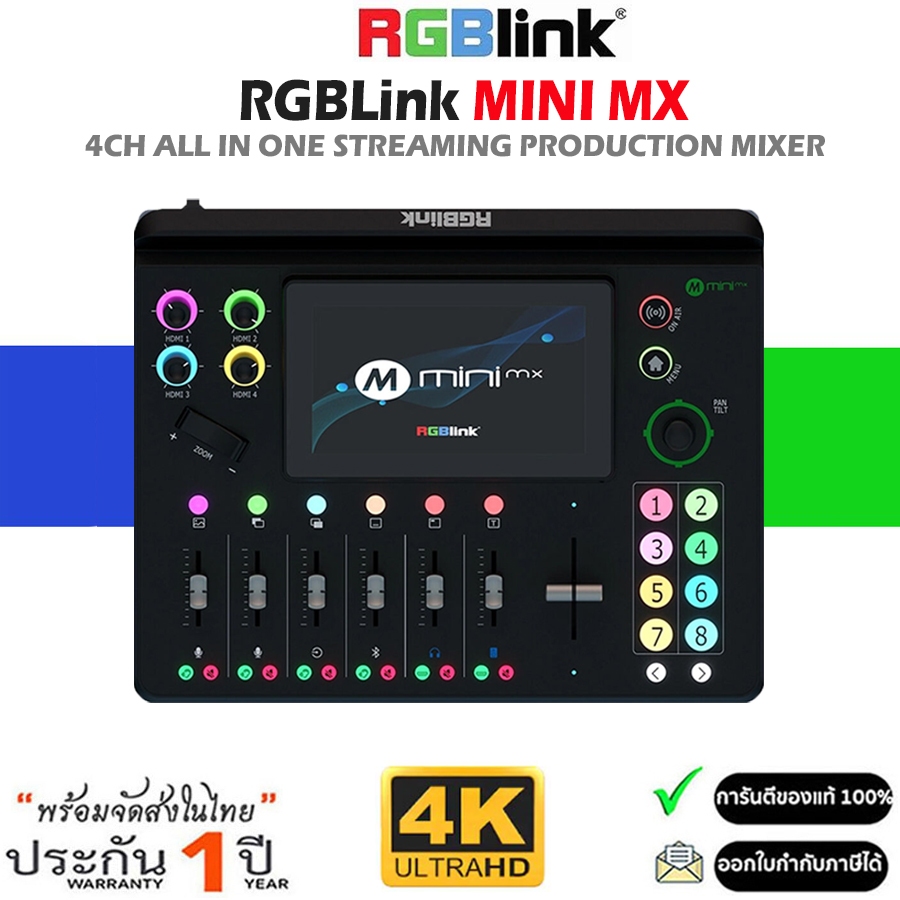 RGBlink รุ่น MINI MX All-in-One HDMI Live Stream Switcher พร้อม Multiview (รับประกัน 1ปี)