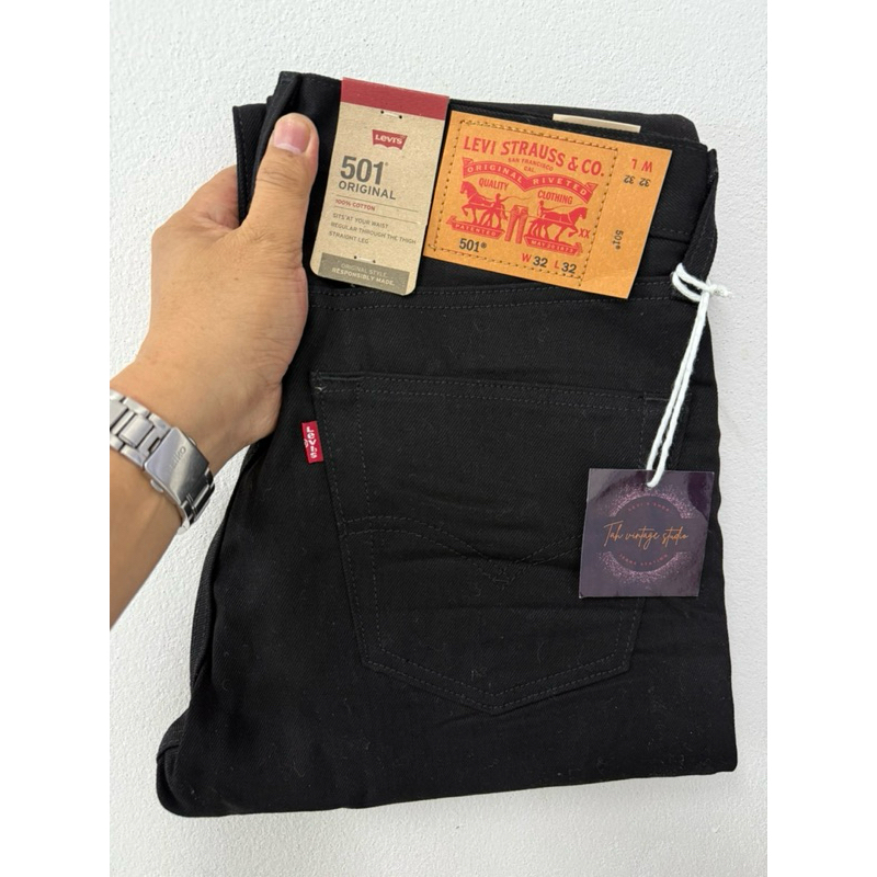 Levi’s 501 Super black (ริมโพ้ง made in Mexico