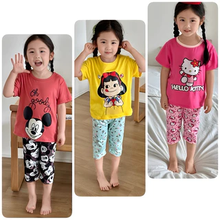 🌷ชุดเซ็ตเด็ก BB Kids เสื้อ+กางเกง 4 ส่วน ผ้าเกรดพรีเมี่ยม เด้ง นิ่ม เย็น ใส่สบาย ชุดเด็กผู้หญิง เสื้อผ้าเด็กผู้หญิง