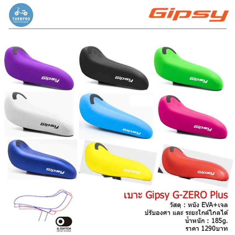 !!ส่งไว!!เบาะ Gipsy G Zero Plus สำหรับ Balancebike เบาะนุ่ม ปรับองศาได้ 4ระดับ นั่งสบาย มียางกันลื่น