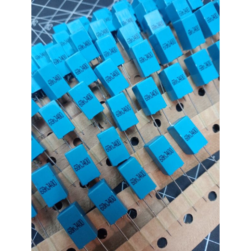 (แพ็ค5ตัว) คาปาซิเตอร์ 68nF 400V. Cโพลีโพรพิลีน 68nF 400V. ตัวเก็บประจุ Capacitor 68nF 400V. พร้อมส่