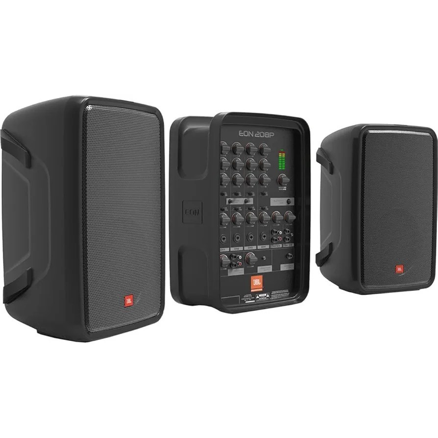 JBL EON208P พกพาได้ ออล-อิน-วัน Dual ลำโพง,มิกเซอร์ 8 ช่อง บลูทูธ ซับวูฟเฟอร์ Mixer, Portable Blueto