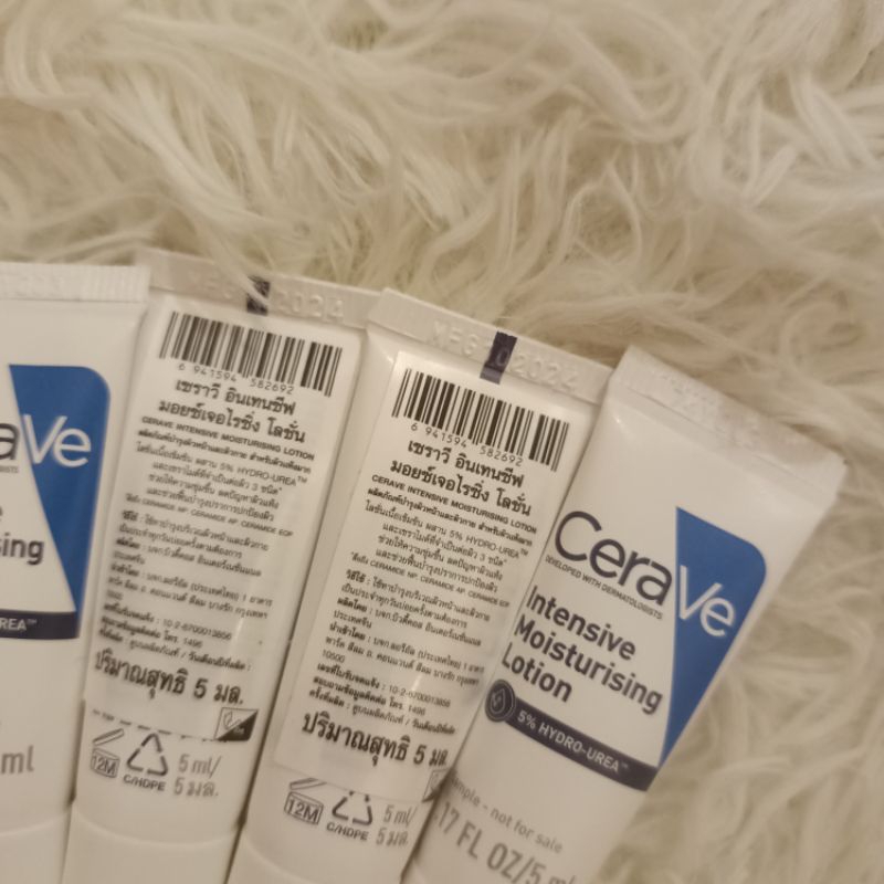 สูตร5%ไฮโดร-ยูเรียเซราวี อินเทนซีฟ มอยซ์เจอไรซิ่ง โลชั่น CeraVe Intensive Moisturising Lotion สำหรับผิวแห้งมาก ขนาด 3ml.