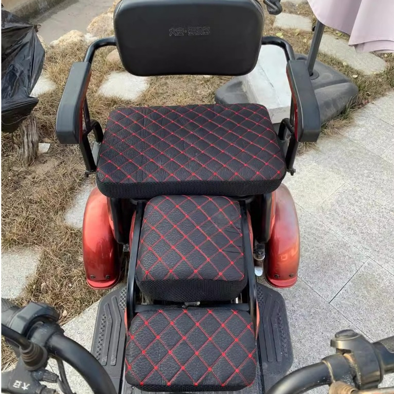 ผ้ารองเบาะรถสามล้อไฟฟ้า Yadea/Jinpen/Taosiling/Amada/New Sun - ผ้ากันแดด นุ่มสบาย พร้อมแผ่นรองเท้า - รูปที่ 6