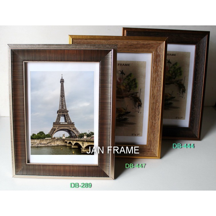 กรอบรูปสำหรับใส่ภาพ แต่งบ้าน ขนาด 7x10นิ้ว, 8x10 นิ้ว, 8x12 นิ้ว, A4,10x12 นิ้ว +กระจก+ขาตั้ง+หูแขวนผนัง(No.289,444,447)