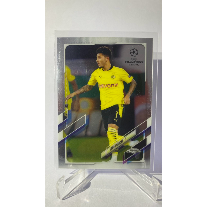 การ์ดนักฟุตบอล Jodon Sancho, DORTMUND, Topps CHROME 2021