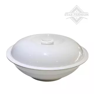 BL901-9 โถข้าวเก็บความร้อนพร้อมฝา 9 นิ้ว สีขาว โถข้าวเมลามีน ( พร้อมส่ง )