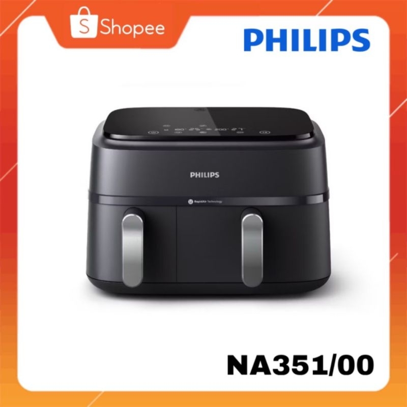 Philips Dual Basket AirFryer หม้อทอดไร้น้ำมัน รุ่น NA351/00 Series 3000
