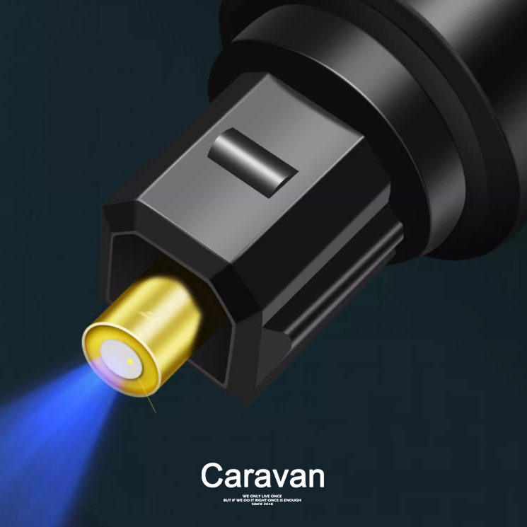 Caravan Crew OD2.2 TOSLINK Cable สายสัญญาณเสียงไฟเบอร์ออปติกสําหรับ CD DVD SPDIF สําหรับทีวีลําโพง
