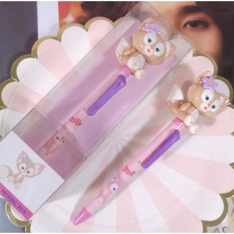 ปากกา การ์ตูน Disney Duffy and Friends Linabell 🦊🌸 ดิสนีย์ ลิน่าเบลล์ 📝  เครื่องเขียน ปากกาหมึกดำ เปลี่ยนไส้ได้ - รูปที่ 3