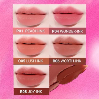 DAZZLE ME Ink-Matte Lip Cream (แท่งชมพู) ลิปเนื้อครีมให้ฟินิชแมท ติดทน 12ชม.เม็ดสีแน่นกลบริมฝีปากคล้ำได้อย่างเนียนสนิท