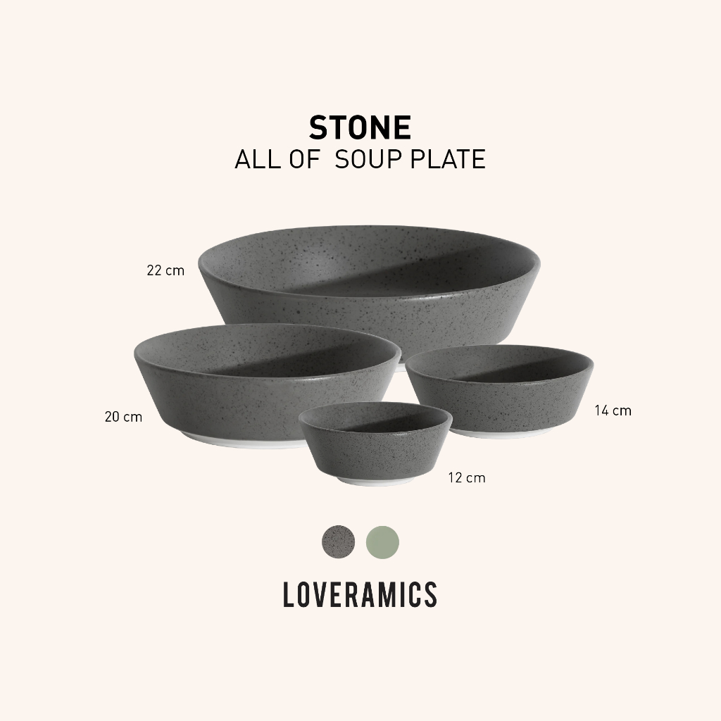 LOVERAMICS All Of Soup Plate รุ่น Stone Collection