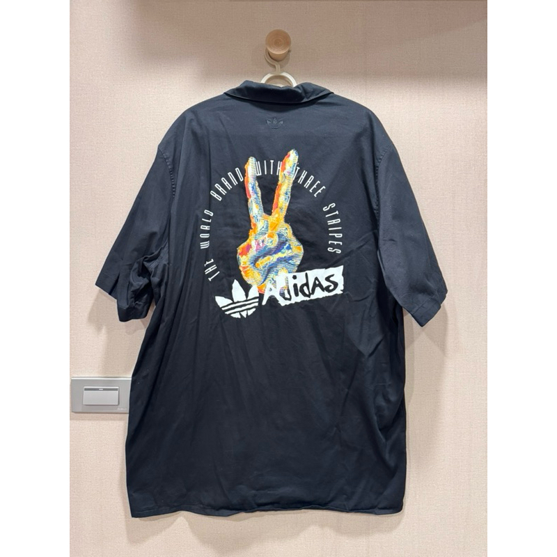 เสื้อมือ2 ADIDAS SUMMER SKATE TWILL BLACK SHIRT