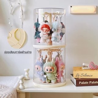 กล่องโมเดล กล่องใส่ art toy กล่องใส่ตุ๊กตาแบบใส หมุนได้360°กันฝุ่นวางซ้อนกันได้ ของแต่งห้อง ความอดทนที่แข็งแกร่ง