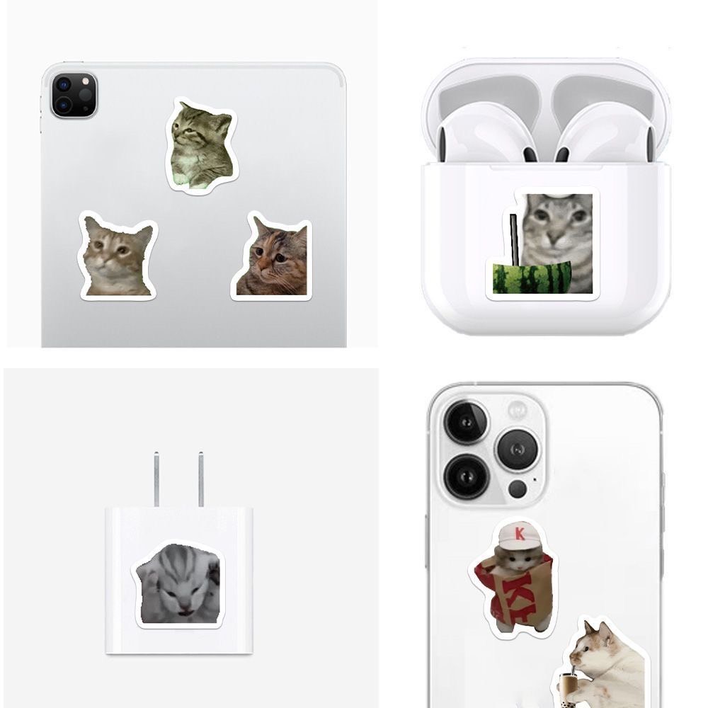 พร้อมส่ง สติกเกอร์มีมแมว มีมแมวตลก Funny cat meme sticker ไว้แปะเคส สมุด กระเป่า สติกเกอร์ตลก 52018 ราคา ถูกที่สุด ดีลบีเคเค แกลเลอรีภาพที่ 8