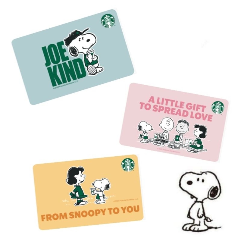 บัตร Starbucks ลาย PEANUT+STARBUCKS Collection / มูลค่าบัตร 100 บาท