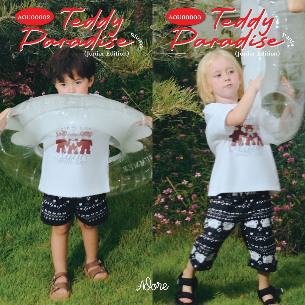 ADORE2112 AOU00002/0003 : TEDDY PARADISE PANTS (Junior edition) กางเกงเด็ก เสื้อผ้าเด็ก กางเกงขาสั้นเด็ก กางเกงขายาวเด็ก