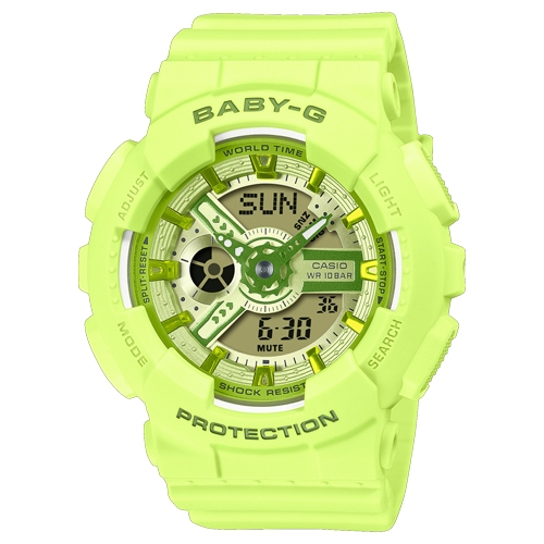 BABY-G นาฬิกาข้อมือผู้หญิง สายเรซิ่น รุ่น BA-110,BA-110YK,BA-110YK-3A