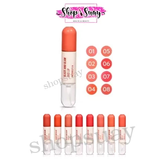 ** 1 แท่ง ** Merrezca Glaze & Glam Duo Lip ลิปดูโอ้ มีทั้ง เนื้อแมทท์ และเนื้อออยล์ 4 กรัม