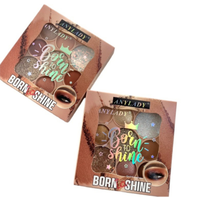 ทาตาสีสวย 9 หลุม ANYLADY Born Shine EYESHADOW PALETTE No.912