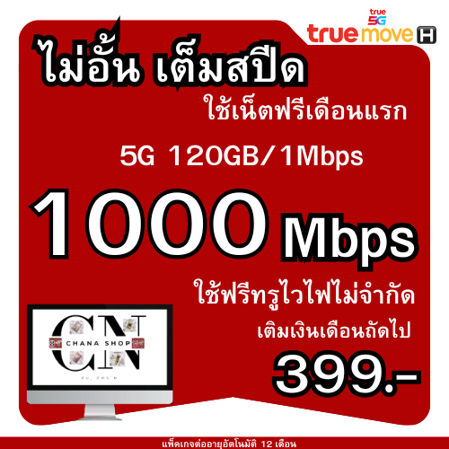 T13.เทพทรู ซิมทรู (ใช้ฟรีเดือนแรก) YOUTUBEไม่อั่น โทรฟรีทุกค่าย 24 ซม