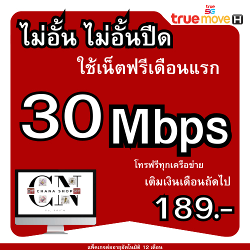 T15.ซิมTRUE(ใช้เน็ตฟรีเดือนแรก)เน็ต 1000MB โทรฟรีทุกเครือข่าย